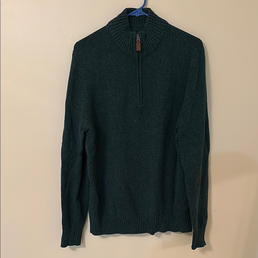St. John's Bay Green Zip Up Sweater